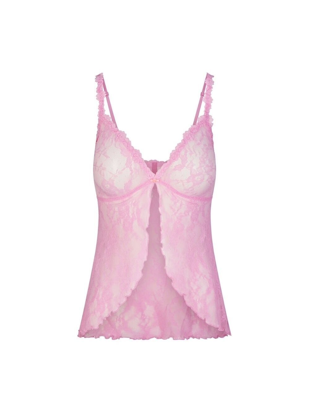 SKIMS Stretch Lace Babydoll Open Front